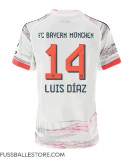 Günstige Bayern Munich Luis Diaz #14 Auswärtstrikot Damen 2025-26 Kurzarm